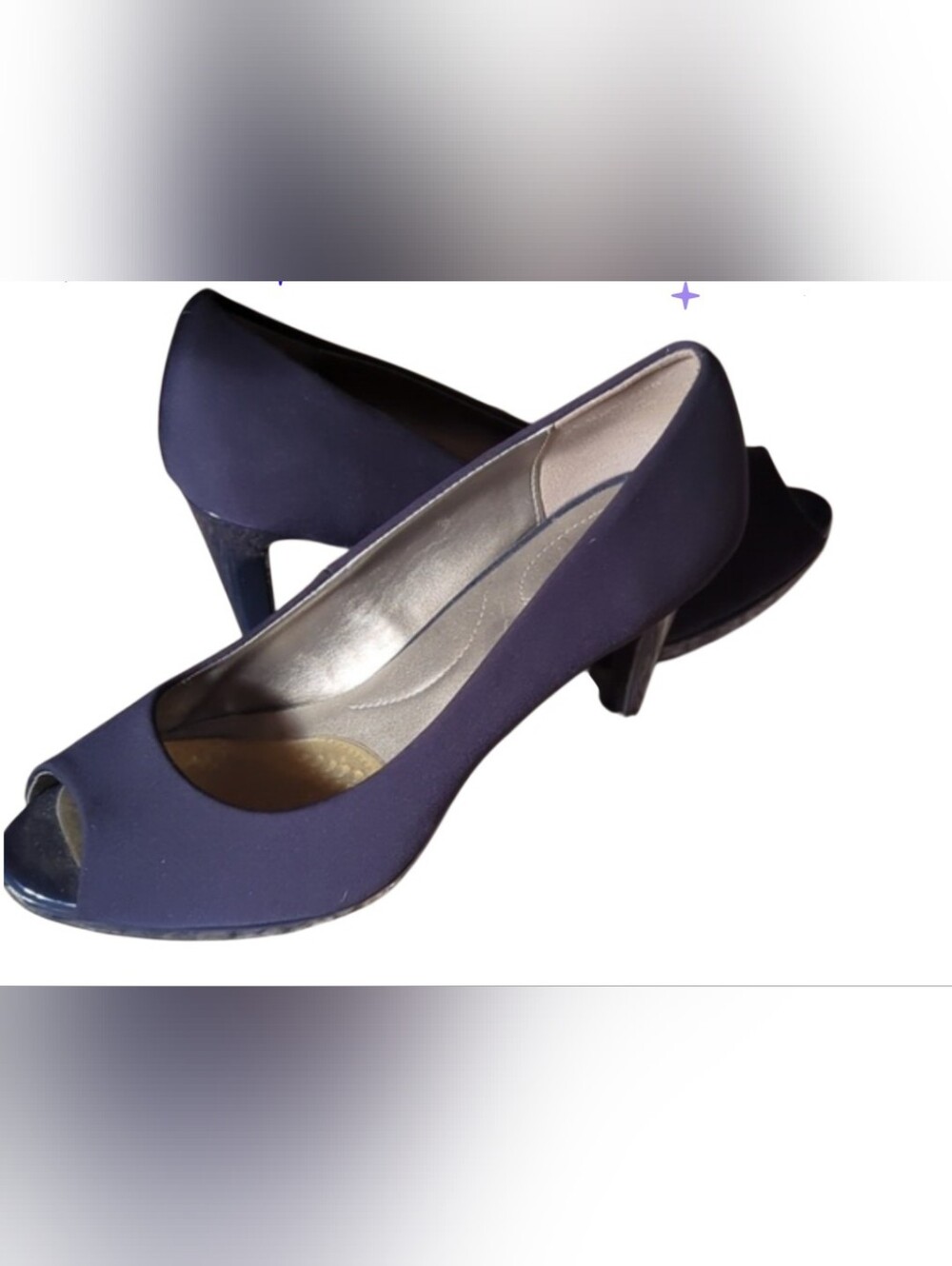 Bandolino Classic Navy Blue Peep Toe Heels